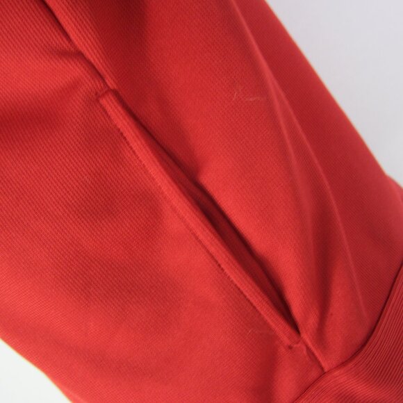 Nike Dri Fit Women S Red LS Hooded Running Athletic Short Full Zip Jacket - Picture 5 of 10